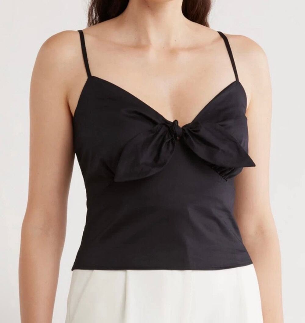 Robert Rodriguez Black Tie Front Crop Top size small